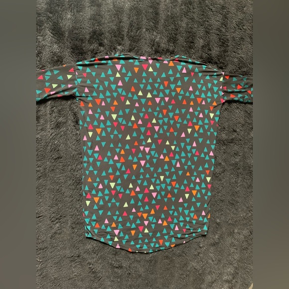 Women’s LulaRoe Black/Multicolor Shortsleeve High-Low Dress XXS PreOwned - Picture 5 of 11